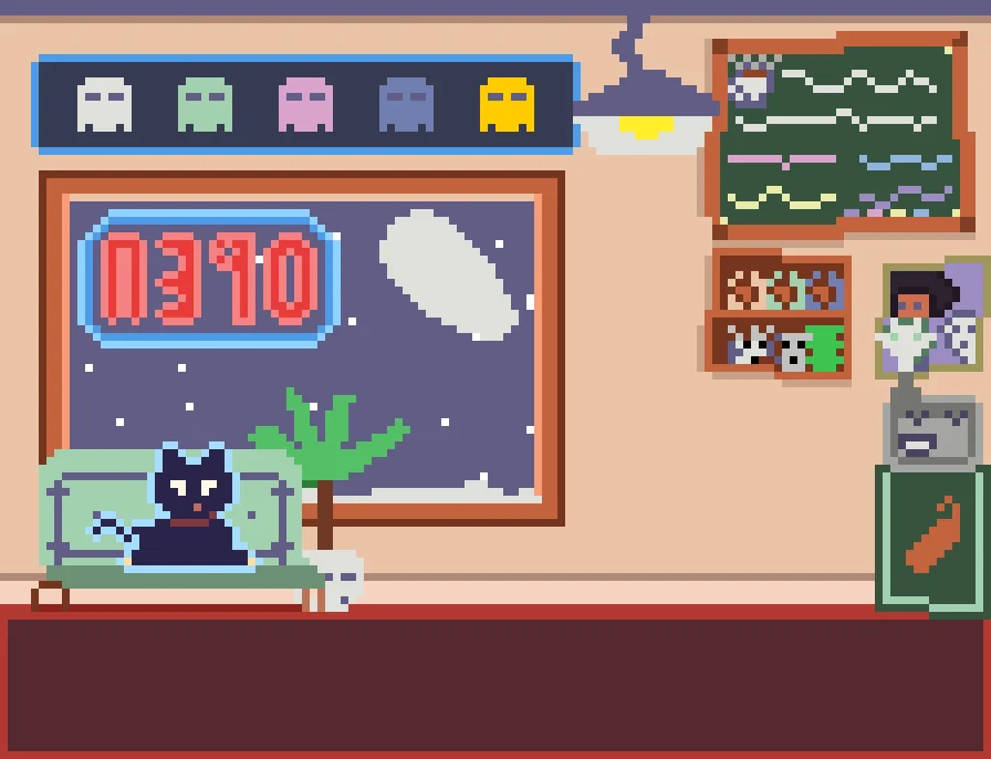 Inside the cafe in ghostly beans cafe 2