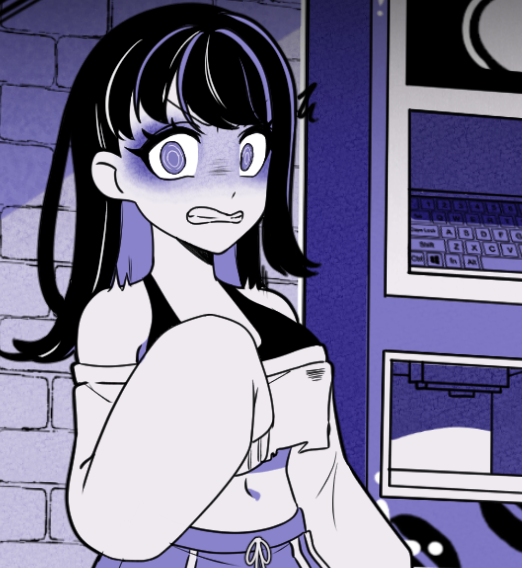 Anomalous Coffee Machine 2 game scene featuring the girl beside the machine