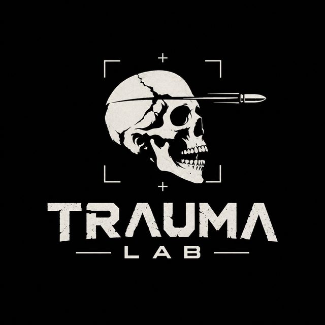 Trauma Lab skull-and-crosshair logo